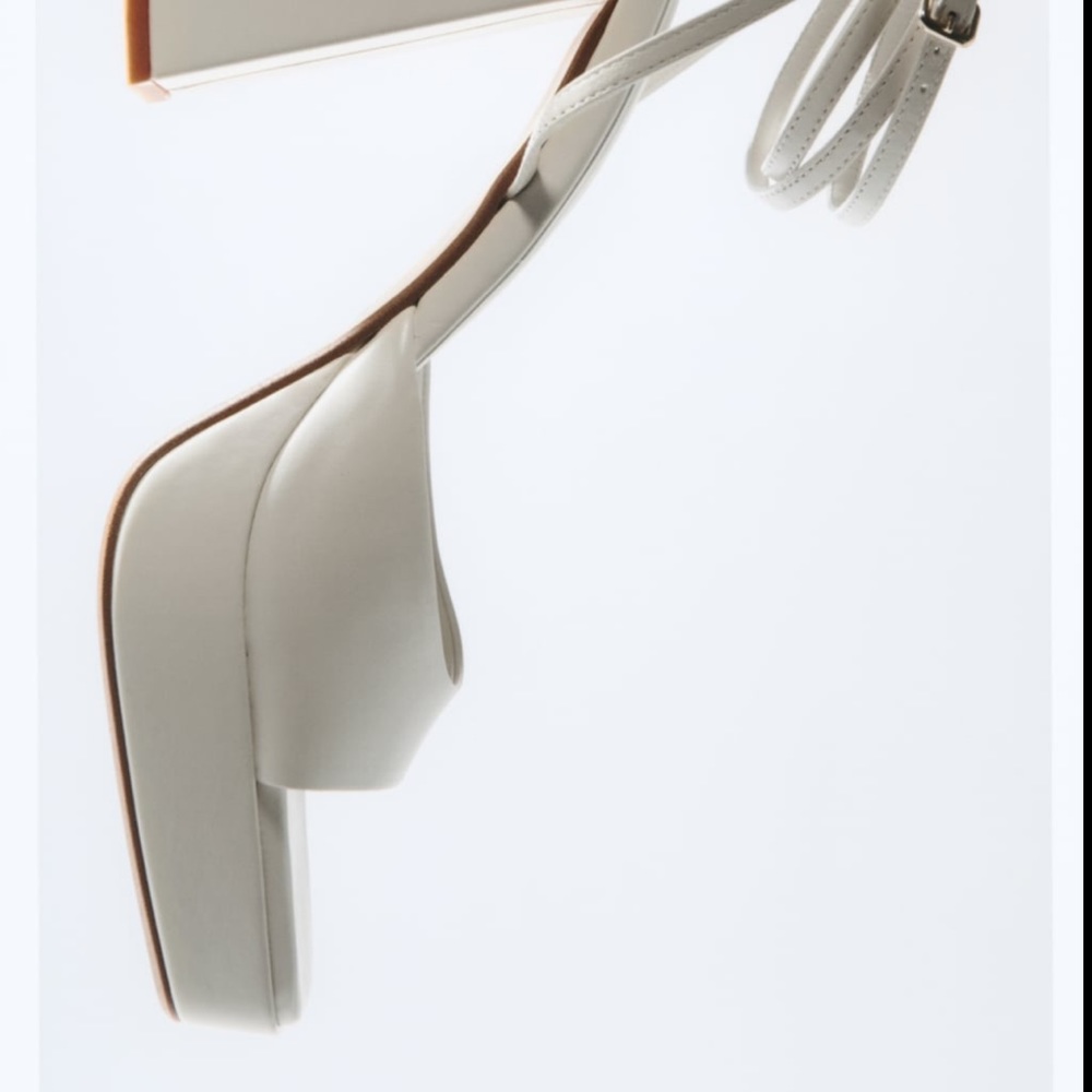 White platform zara shoes